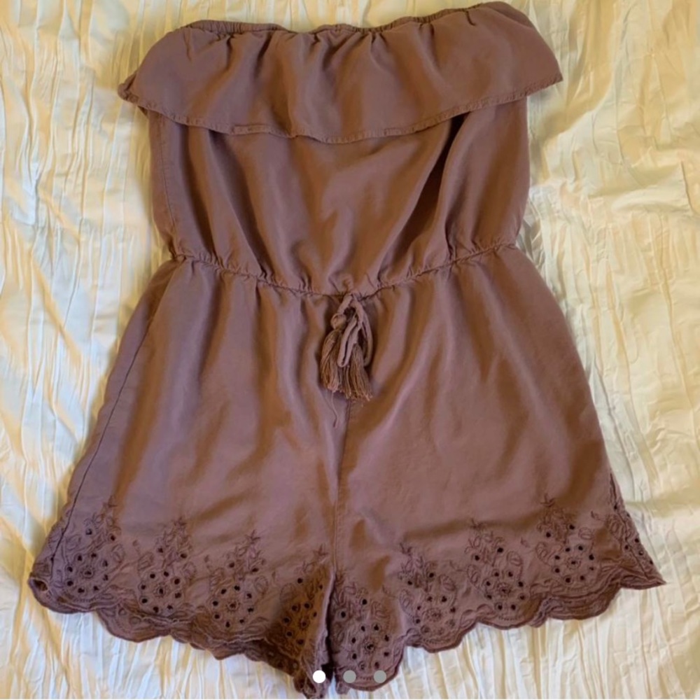Target strapless purple romper